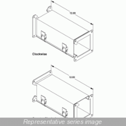 12 Inch Transposition Wireway, CCW, Steel, 7 lbs, REACH & RoHS Compliant