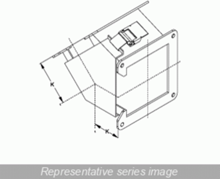 45 Inch Top Opening Elbow N12 Wireway - 6 lbs, Steel, RoHS Compliant