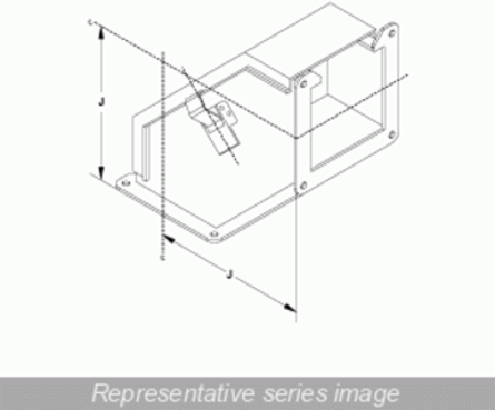 90 Inch Elbow Outside Opening, Fits 6 x 6, Steel, 10 lbs