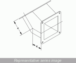 N12 Wireway 45 Inch Elbow for 6 x 6 Steel, 6 lbs Weight