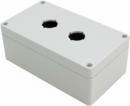 2 Hole Push Button Enclosure, Polycarbonate, 6.3 x 3.5 x 2.4 Inch, IP66