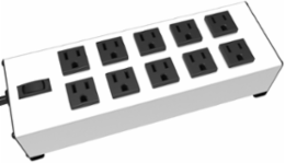 Heavy Duty Outlet Strip with 10 Outlets, 6 Foot Cord, 120 VAC