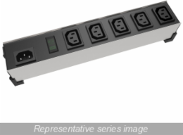 IEC 5 OUTLET 12" P-BAR, Outlet Strip Type - Heavy Duty