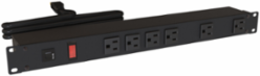 19 Inch Rack Mount Power Strip with 6 Outlets, 15A, 6 ft Cord