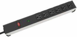 SURGE, 6 OUTLETS, LED, 6' CORD, Outlet Strip Type - Heavy Duty