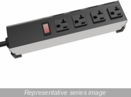 20A Heavy Duty 6 Outlet Power Bar with 6 ft Cord and On/Off Rocker Switch