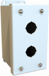 2 Hole 22mm Pushbutton Box - 5.13 Inch x 2.75 Inch x 3.5 Inch, IP54 Rating, Mild Steel
