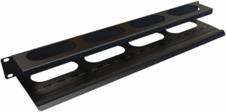1U Hinged Horizontal Cable Manager 2.5 Inch Depth, 2.68 lbs