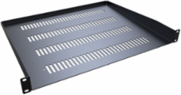 1U 15 Inch Vented Rack Shelf, Mild Steel, 11 lbs