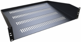 2U 15 Inch Vented Rack Shelf, Mild Steel, 7.3 lbs
