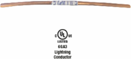 Copper #6 Solid Secondary Conductor for Lightning Protection, UL Listed