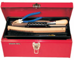 Tool Kit 14 Inch Tool Box with 8 Inch File, Crimping Tool, & Brushes