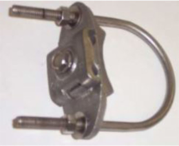 UL Listed Tinned Brass Bonding Clamp for 1-7/8 to 3 Inch O.D. Pipes
