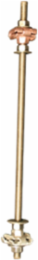Lightning Protection Thru Rod Assembly 1/2 Inch x 18 Inch Brass