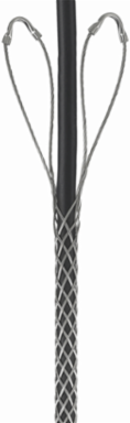 Support Grips, Double Eye, Closed Mesh, Stainless Steel, 2.00-2.49 Inch Cable Size, 20,100 lb Breaking Strength
