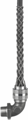 Deluxe Cord Grip, 90 Degree Male, 0.187-0.250 Inch, 1/2 Inch NPT