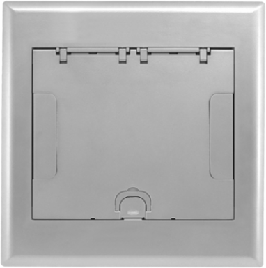 10-Gang Recessed Access Floor Box Cover, Aluminum Finish, 13.08 Inch Length
