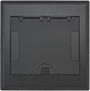 10-Gang Recessed Access Floor Box Cover, Cast Aluminum, Black Powder Coat
