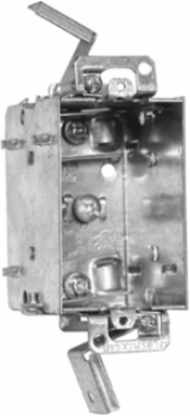 Single Gang Device Box, Gangable, 2-1/2 Inch Deep, Steel, Raised Ground