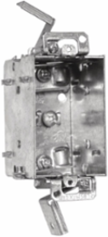 Single Gang Device Box, Gangable, 2-1/2 Inch Deep, Steel, Raised Ground