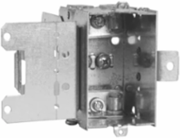 Steel Stud Device Box, Gangable, 2-1/2 Inch Deep, 1-Gang, Gray