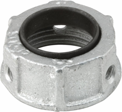 Insulated Rigid/IMC Bushing 1-1/4 Inch, Malleable Iron, UL Listed, Corrosion Resistant
