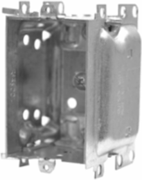 Single Gang Device Box, Gangable, 2-1/2 Inch Deep, 14.5 Cu. In., Steel