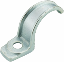Malleable Iron 2-1/2 Inch EMT/Rigid IMC 1-Hole Strap, 5.375 Inch Length, Zinc-Electroplated