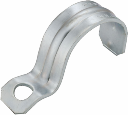 3 Inch EMT/Rigid 1-Hole Push-On Strap, Zinc-Electroplated Steel, 0.507 lb.