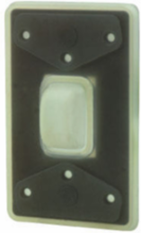 Weatherproof PressSwitch Wallplate Cover, 1-Gang, Clear Silicone Rubber