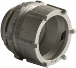 3 Inch Rigid/IMC Compression Connector, Malleable Iron, Zinc-Plated, UL Listed