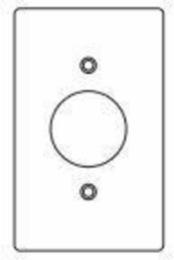 Device Box Cover, 1-13/32" Opening Round Receptacle, Aluminum, Gray Finish