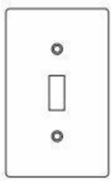 Device Box Cover - Single Gang Toggle Switch, 1 in x 3 in x 3 in, Powder Epoxy Finish
