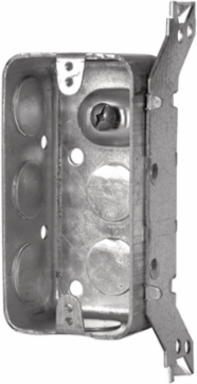 Utility Box, 1-1/2 in. Deep, 11.5 Cu. In., with Side Bracket, Raised Ground Screw, 1/2 in. KO (50-Pack)