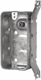 Utility Box, 1-1/2 in. Deep, 11.5 Cu. In., with Side Bracket, Raised Ground Screw, 1/2 in. KO (50-Pack)