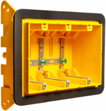 Vapor Barrier Cable Box 3-Gang Non-Metallic 2-3/4 Inch Deep, 1/2 Inch Setback