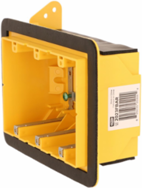 Vapor Barrier Cable Box 3-Gang Non-Metallic 2-3/4 Inch Deep, 1/2 Inch Setback