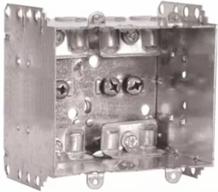 Multi-Gang Device Box 2-Gang, 2-1/2 Inch Deep, Rugged Metallic Construction