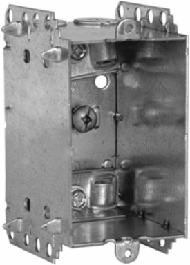Single Gang Device Box 2.5 Inch Deep 12.5 Cubic Inch Gray Steel