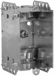 Single Gang Device Box 2.5 Inch Deep 12.5 Cubic Inch Gray Steel