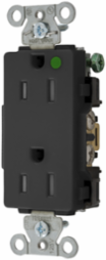 Hospital Grade Tamper Resistant Duplex Receptacle, 15A 125V, 2-Pole, 3-Wire, 1.57 Inch x 3.28 Inch