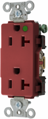 Duplex Receptacle Hospital Grade 20A 125V 2-Pole 3-Wire Red