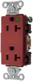Duplex Receptacle Hospital Grade 20A 125V 2-Pole 3-Wire Red