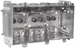 3-Gang Switch Box, 2-1/2 Inch Deep, 39.5 Cu. In., Steel Construction