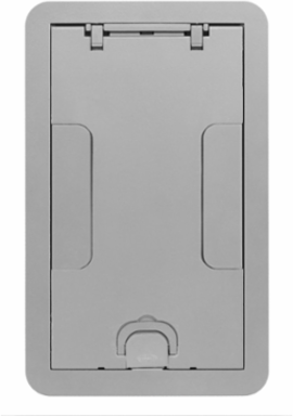 Aluminum Recessed Floor Box Cover, 2-Gang, Low Profile, 14.8 Inch Width