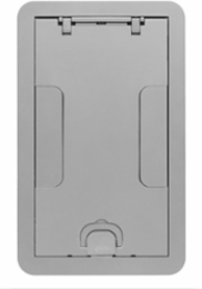 Aluminum Recessed Floor Box Cover, 2-Gang, Low Profile, 14.8 Inch Width