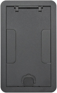 2-Gang & 4-Gang Rectangular Surface Cover, Cast Aluminum, Black Powder Coat