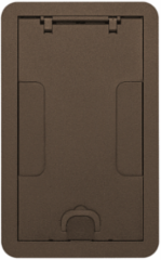 Bronze Powder Painted Recessed Floor Box Cover, 2-Gang, Rectangular