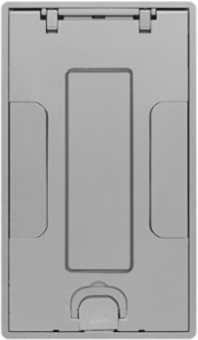 Recessed Concrete Floor Box Cover, 2-Gang, Aluminum Powder Coated Finish