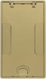 Flush Cover Assembly for Concrete Floor Boxes, 6.19 Inch x 10.69 Inch, Brass Finish